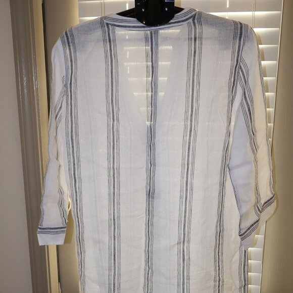Garnet Hill Linen Tunic – Size XL, Coastal Chic - Picture 9 of 10